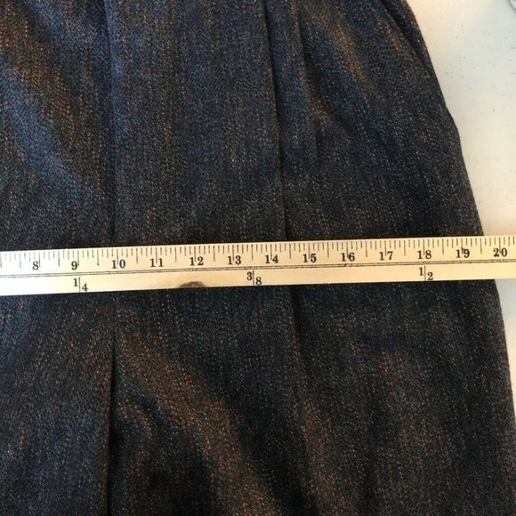 Ann Stevens Womens Pants Blue High Rise Pleated 12 - Picture 3 of 9
